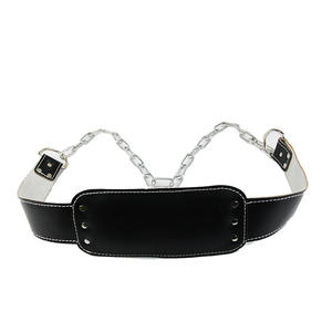 Pull Up <b>Weighted</b> Dip <b>Belt</b> with <b>Chain</b> Double D Ring Weightlifting Back Support Waist <b>Belt</b> for Home Gym Equipment - Product Image 1