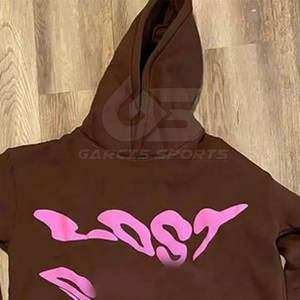 Survêtement à imprimé bouffant pour hommes à la mode avec sweat à capuche et pantalon de survêtement ensemble hommes survêtement imprimé bouffant tenue en tissu doux - Product Image 3