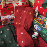 Chaussettes de Noël en coton amusantes en gros, personnalisées avec revers tricotés, pour l'hiver et les fêtes, fabriquées par le fabricant, pour hommes et femmes, haute qualité