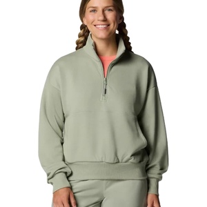 Sudadera con media cremallera de Marble Canyon para mujer, sudaderas con capucha de entrenamiento de Safari personalizadas, bolsillos de canguro, puños acanalados, logotipo frontal para invierno - Product Image 1