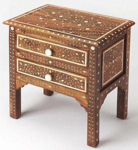 MUEBLES con incrustaciones de huesos, tradición artesanal, personalizada y Floral mesita de noche, armario con incrustaciones de huesos, sala de estar DE LA India - Product Image 5