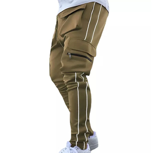Pantalones de chándal acampanados personalizados de alta calidad para hombre, pantalones de chándal apilados de algodón con cintura elástica de retazos informales - Product Image 2