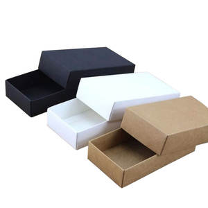 Grande boîte cadeau en kraft marron, boîte cadeau de mariage noir violet grandes boîtes d'emballage cadeau de Noël prix de gros - Product Image 1