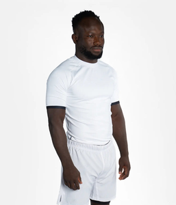 Camiseta de Compresión Personalizada Sublimada Transpirable de Alta Calidad con Mangas Cortas para Hombre, Rashguard de MMA BJJ, Spandex/Poliéster OEM - Product Image 5