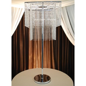 Candelabro de mesa colgante de cristal caro, decoraciones para fiestas de boda, centros de mesa, candelabro de plata hecho a mano - Product Image 5