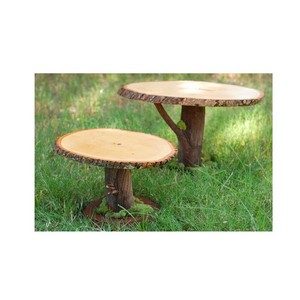 Customized Logo Color Round Cake Stand Decorating Round Natural Wood Cake Stands Elegant and Stylish Wooden Cake Stand <b>Tools</b> - Product Image 3