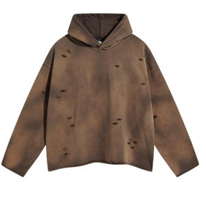 Sudaderas con Capucha Extra Grandes, Lisas, Estilo Desgastado, Personalizadas al por Mayor, de Primera Calidad, Unisex, Ropa Urbana Informal, Cómoda y Transpirable, 100% - Product Image 1