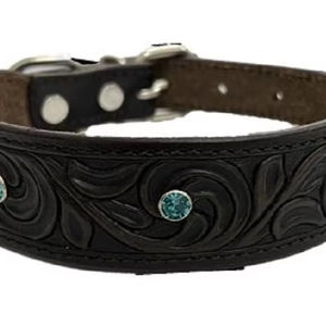 Collar de Cuero de Diseño de Lujo para Perro, Talla Grande, Patrón Sólido, Acolchado, Cierre de Gancho y Bucle, Proveedor Indio, Mejor Precio - Product Image 1