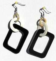 Ensemble de boucles d'oreilles pour femmes, nouveau style, design 'Love', écologiques, polies, à deux cornes, pour usage quotidien, qualité supérieure, bio et compétitif
