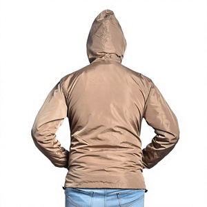 Wholesale <b>Men's</b> Casual <b>Long</b> Thin Hooded Lightweight Full Zip Protective Outdoor Custom OEM-Logo Windbreaker <b>Jackets</b> - Product Image 2