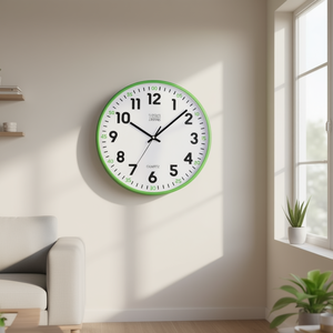 YES TIME Horloge murale verte 30 cm 00720YV - Product Image 3