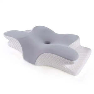 Modern Ergonomic Memory Foam <b>Pillow</b> with Custom Logo Rectangle and Wave Pattern Solid Focused on <b>Neck</b> Support - Product Image 5