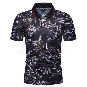 เสื้อโปโลชายพิมพ์ลายซับลิเมชันบริการ OEM ออกแบบโลโก้ของคุณเอง - Product Image 1