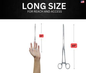 Pinzas hemostáticas de acero inoxidable de 10 pulgadas, abrazadera multiusos recta y curvada para coser joyas de pesca y uso veterinario CE OEM - Product Image 5