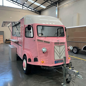 Camion de restauration mobile de style vintage avec deux auvents de service, camion de restauration électrique, cuisine mobile, chariot de vente de restauration rapide, café, pizza - Product Image 3