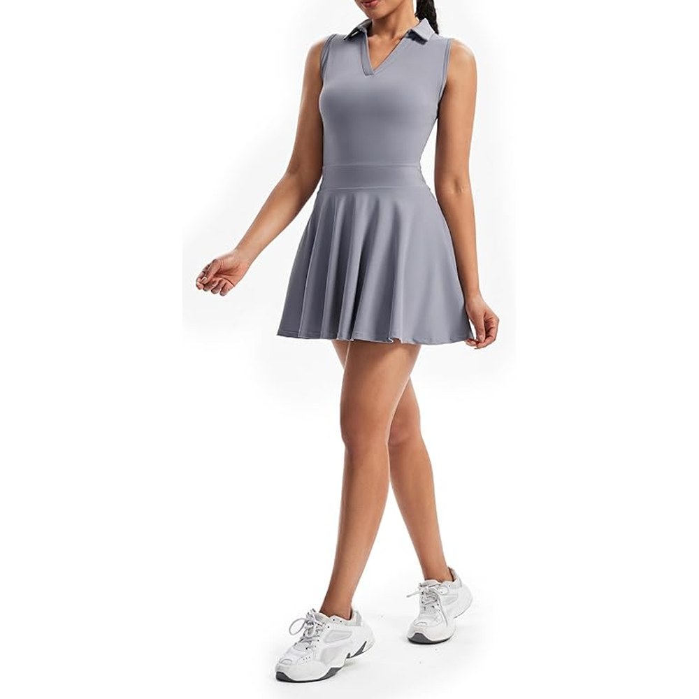 drop waist golf dress Play golf Christmas Women's Golf Sleeveless Zipper Dresses with Built in  Shorts main image 1
