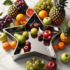 Bandeja de Metal de Estilo Exclusivo de Alta Calidad, Bandeja de Servicio de Aluminio con Forma de Estrella Única, Diseño Moderno para Regalo Decorativo de Boda o Fiesta - Product Image 6