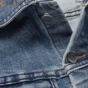 Veste en jean décontractée pour homme en sherpa à étiquette privée, doublée de polaire, séchage rapide, personnalisable, prête à être expédiée, MOQ faible, vente en gros - Product Image 3