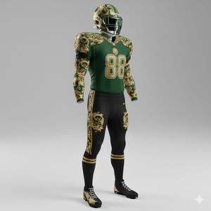 ชุดยูนิฟอร์มอเมริกันฟุตบอลแบบสั่งทำพิเศษ ชุดเต็ม กางเกงขาสั้น แห้งเร็ว ระบายอากาศได้ดี น้ำหนักเบา พร้อมหมายเลขผู้เล่น โลโก้ และชื่อทีม - Product Image 5