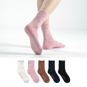 Calcetines de Algodón para Mujer Kikiya - Calcetines Casuales con Estampado Floral y Tejido Transpirable para Uso Diario - Product Image 2