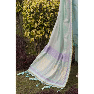 Conjunto de traje de 3 piezas bordado para mujer con dupatta estampada con efecto lacado DN-62008 - Product Image 5