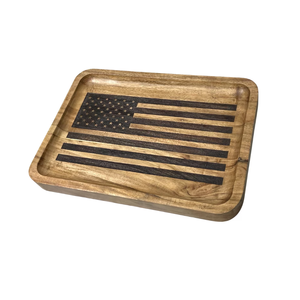 Bandeja de Servir de Madera de Acacia con Diseño Más Reciente, Bandeja Decorativa con Bandera Estadounidense para el 4 de Julio para Uso Doméstico, desde Vietnam - Product Image 2