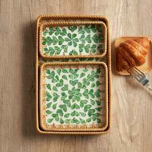 Ensemble de Bakhoor en nacre avec petits plateaux de service Boxfood coupe-tissu zigzag - Product Image 2