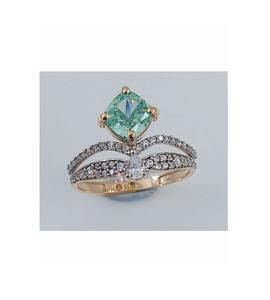 แหวนสวยหรูสำหรับผู้หญิง ทอง 18k ดีไซน์คลาสสิก เครื่องประดับอเนกประสงค์ เหมาะสำหรับงานปาร์ตี้ ทำงาน และสวมใส่ลำลอง จากอินเดีย - Product Image 2