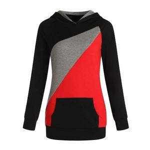 Nueva moda mujer 100% algodón francés Terry Sudadera con capucha de gran tamaño Vestido de manga larga liso en blanco Sudadera Capucha 3D Logo estampado - Product Image 4