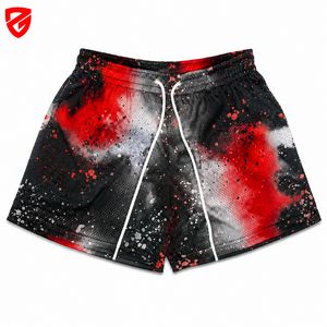 Pantalones Cortos de Baloncesto Unisex de Malla Personalizados de Poliéster y Nylon de Doble Capa para Sublimación, Estilo Urbano, con Entrepierna de 5 Pulgadas, para Hombres y Niños - Product Image 4
