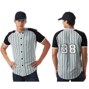 Maillot de Baseball bicolore avec logo et design personnalisé pour homme, vente en gros - Product Image 2