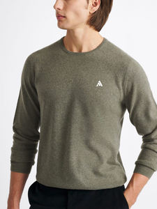 Pull en laine personnalisé OEM pour homme, tricoté, col rond, décontracté, avec logo frontal, séchage rapide - Product Image 2