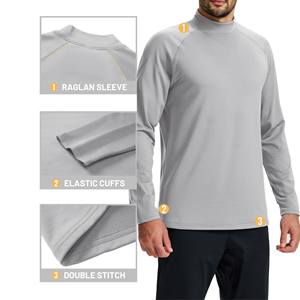Chemise de compression thermique respirante à manches longues pour homme, sous-vêtement de sport, équipement d'hiver, t-shirt de course en polyester - Product Image 3