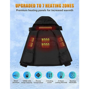 Dernière conception de veste chauffante pour hommes Logo et taille personnalisés Veste chauffante respirante pour hommes - Product Image 2