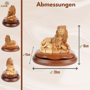 León y Cordero – Símbolo de la Paz hecho de madera de olivo (20 cm) - Product Image 6