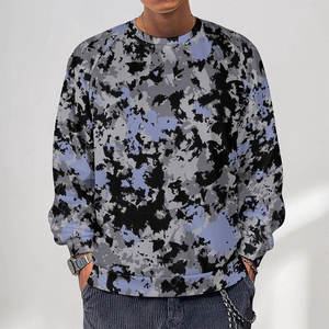 เสื้อสเวตเชิ้ตคอกลมผู้ชายไซส์ใหญ่ ลายพรางดิจิทัล แขนยาว สำหรับฤดูใบไม้ร่วงและฤดูหนาว - Product Image 4