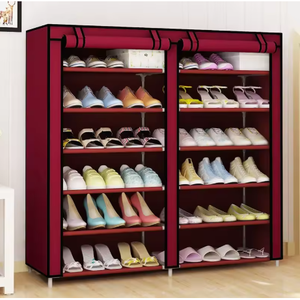 Moderno e minimalista scarpiera doppia convertibile ed estensibile per la casa soggiorno mobili in legno MDF - Product Image 2