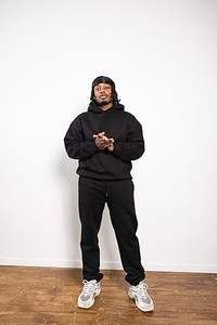 Nouveau design de survêtement pour hommes, sweat à capuche en polaire technique, ensemble deux pièces pour hommes, vêtements de sport, tenue d'entraînement de fitness - Product Image 4