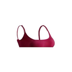 Soutien-gorge de sport antibactérien à maintien élevé pour femmes, ensemble de 2 pièces, vêtements de sport de yoga et de fitness pour adultes, logo frontal, spandex/nylon - Product Image 2