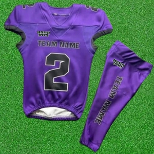 Conjunto de Jersey y pantalones de fútbol americano juvenil con estampado de sublimación de nuevo diseño, conjuntos de equipo de uniformes deportivos de poliéster de secado rápido para hombres - Product Image 1