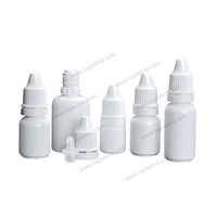 Bouteilles compte-gouttes en plastique pet à pression pour les yeux, 5ml, 10ml, 15ml, 20ml, 30ml