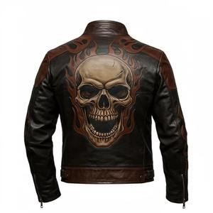 Veste en cuir de serpent véritable pour homme, prix de gros d'usine, imperméable, style motard d'hiver, haute qualité, style urbain tendance - Product Image 2