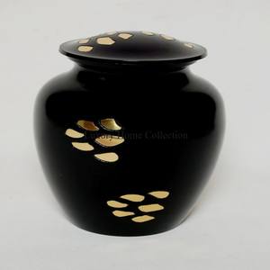 Urnas de metal de diseño lujoso con recubrimiento en polvo de Color negro para cenizas humanas, ataúd funerario de mesa hecho a mano y suministros de ataúd - Product Image 4