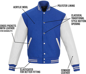 Veste Homme Service OEM pour Veste de Baseball Personnalisée avec Logo Veste en Laine Homme Varsity Puffer Streetwear avec Patchs Brodés Personnalisés - Product Image 2