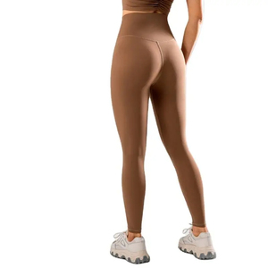 Leggings de fitness élastiques pour femmes les plus vendus personnalisés couleur Pure taille haute tricot équipement maigre séchage rapide respirant - Product Image 5