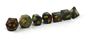 <b>High</b> quality stone dice Bloodstone jasper natural crystal reiki <b>healing</b> gemstones Engraved stone custom dice set Vikings crystal - Product Image 6