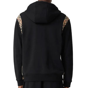 Haute qualité personnalisé hommes fermeture éclair sweats à capuche personnalisé 100% coton éponge polaire fermeture éclair lourd blanc personnalisé épaule marron patch - Product Image 3