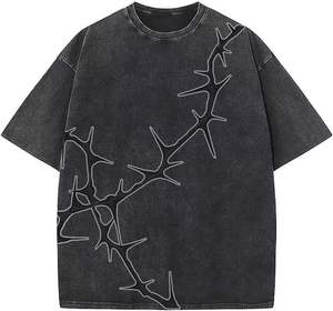 T-shirt ample pour homme, de qualité supérieure, en coton, style streetwear, coupe oversize, résistant au vent, imprimé, 320g, confortable, décontracté, mode moderne - Product Image 4