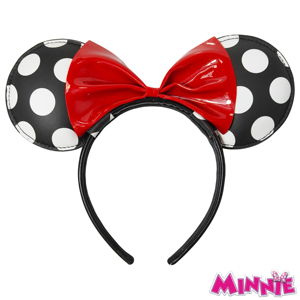 Diadema con Orejas de Mickey y Minnie Mouse de Disney, Accesorio para el Cabello, Licencia Oficial, Cuero Vegano con Diseño de Puntos - Product Image 3