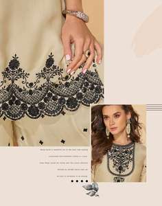 Última tendencia Ropa étnica de moda de alta calidad Chinon Salwar Traje Bordado Trabajo Mujer Moda Fabricante - Product Image 3